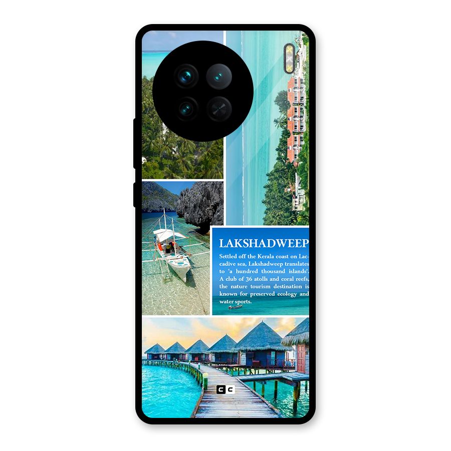 Lakshadweep Collage Glass Back Case for Vivo X90