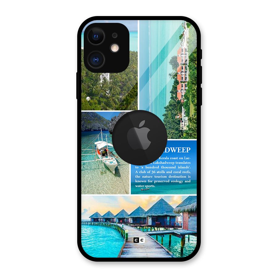 Lakshadweep Collage Glass Back Case for iPhone 11 Logo Cut