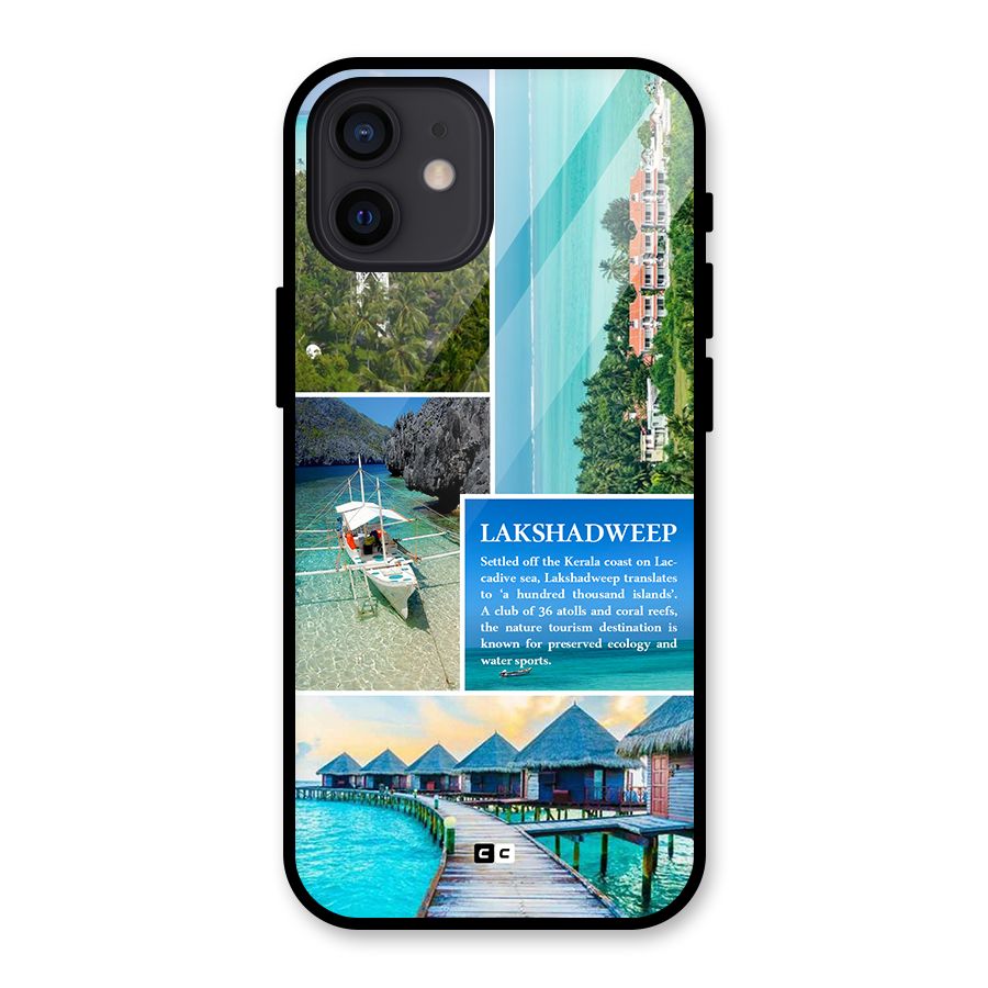 Lakshadweep Collage Glass Back Case for iPhone 12