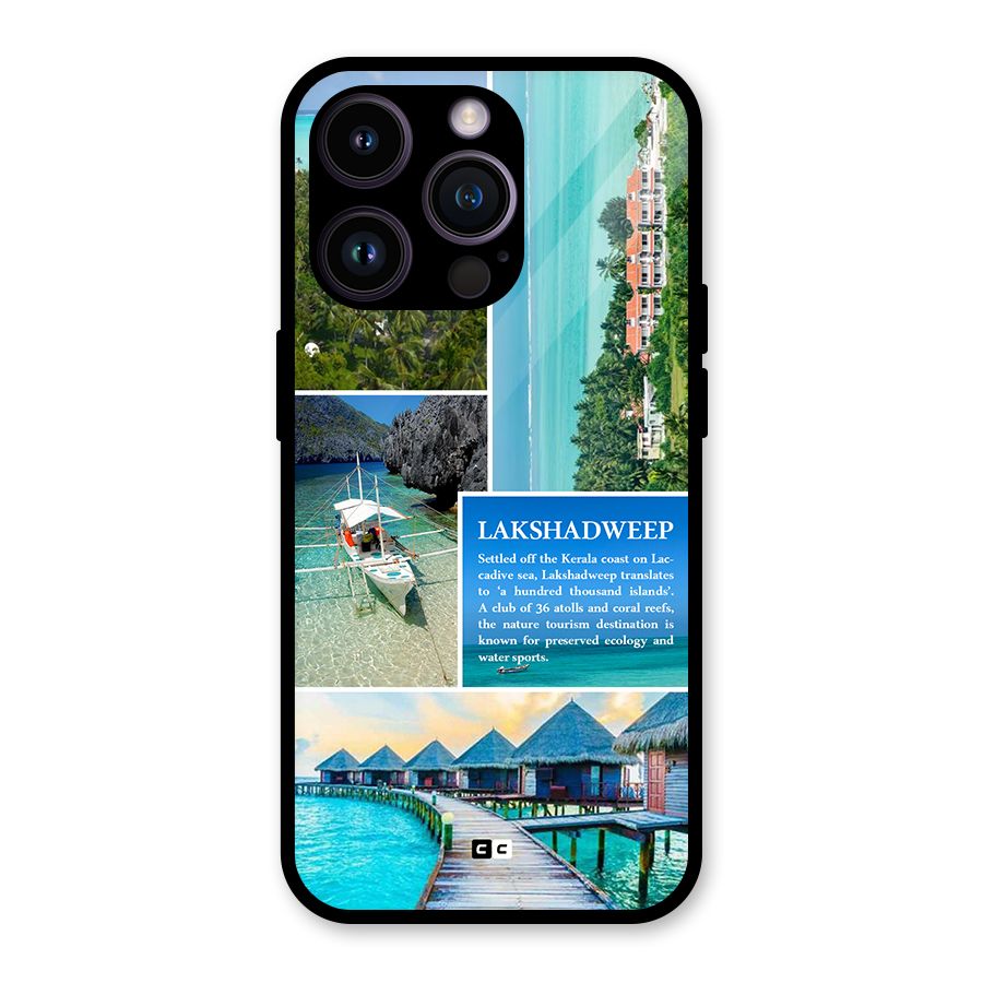 Lakshadweep Collage Glass Back Case for iPhone 14 Pro