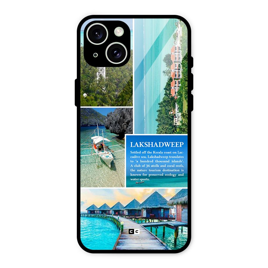 Lakshadweep Collage Glass Back Case for iPhone 15 Plus
