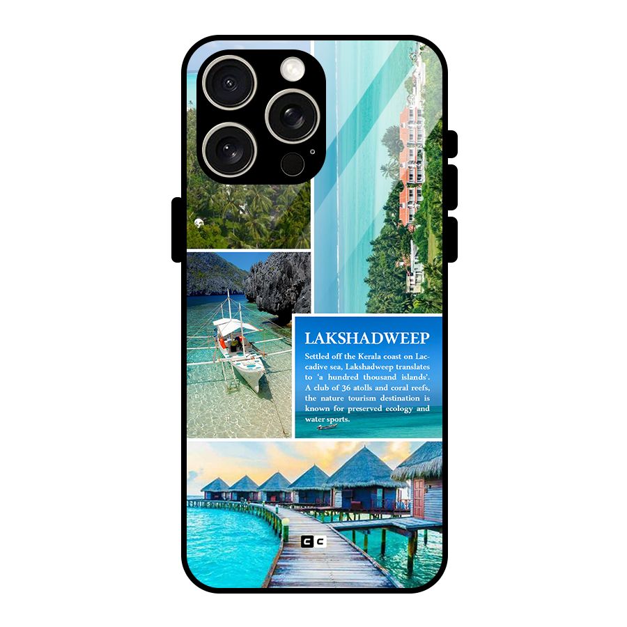 Lakshadweep Collage Glass Back Case for iPhone 15 Pro Max