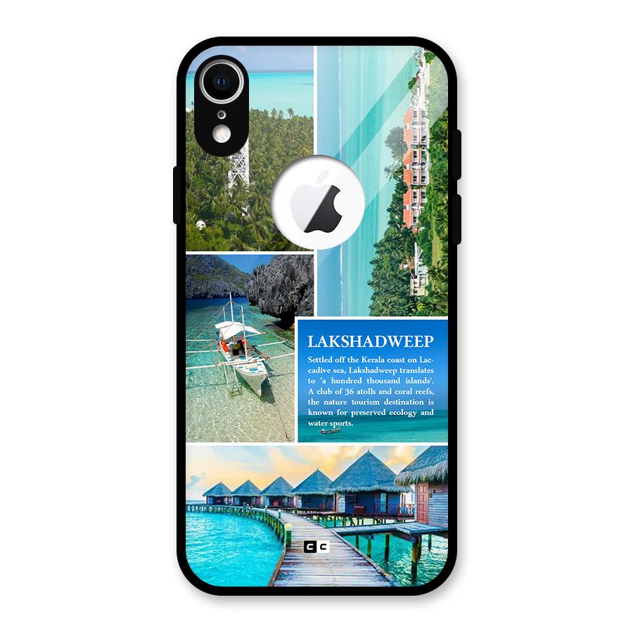 Lakshadweep Collage Glass Back Case for iPhone XR Logo Cut