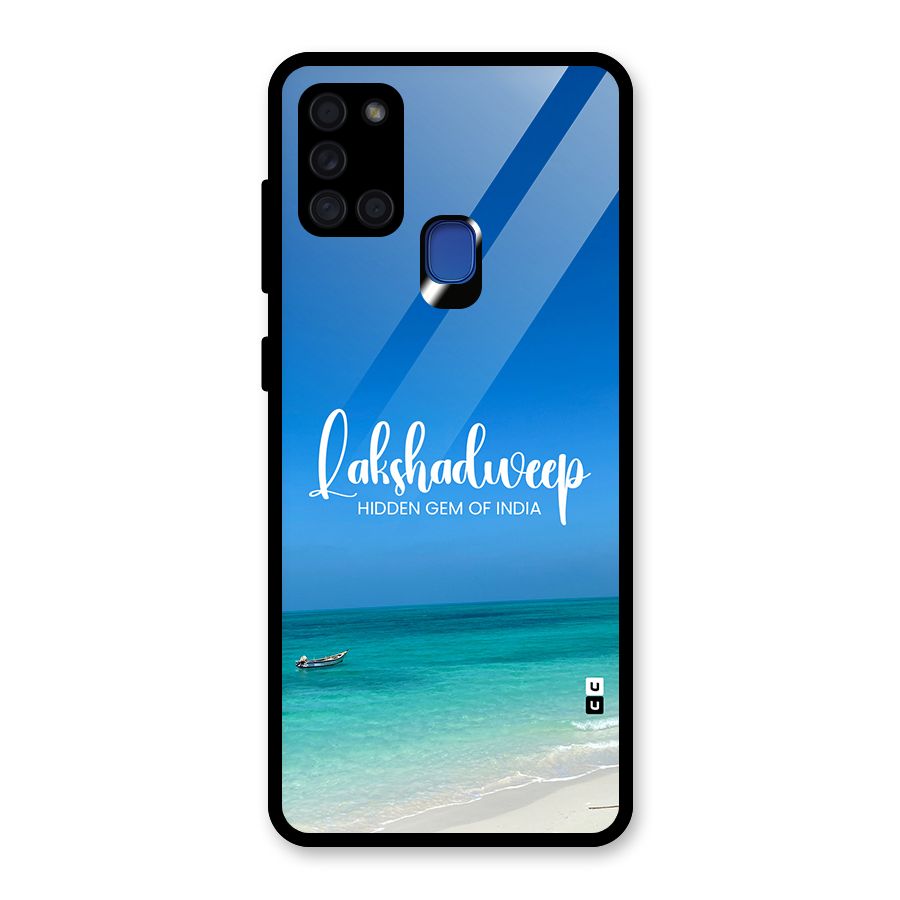 Lakshadweep Hidden Gem Glass Back Case for Galaxy A21s
