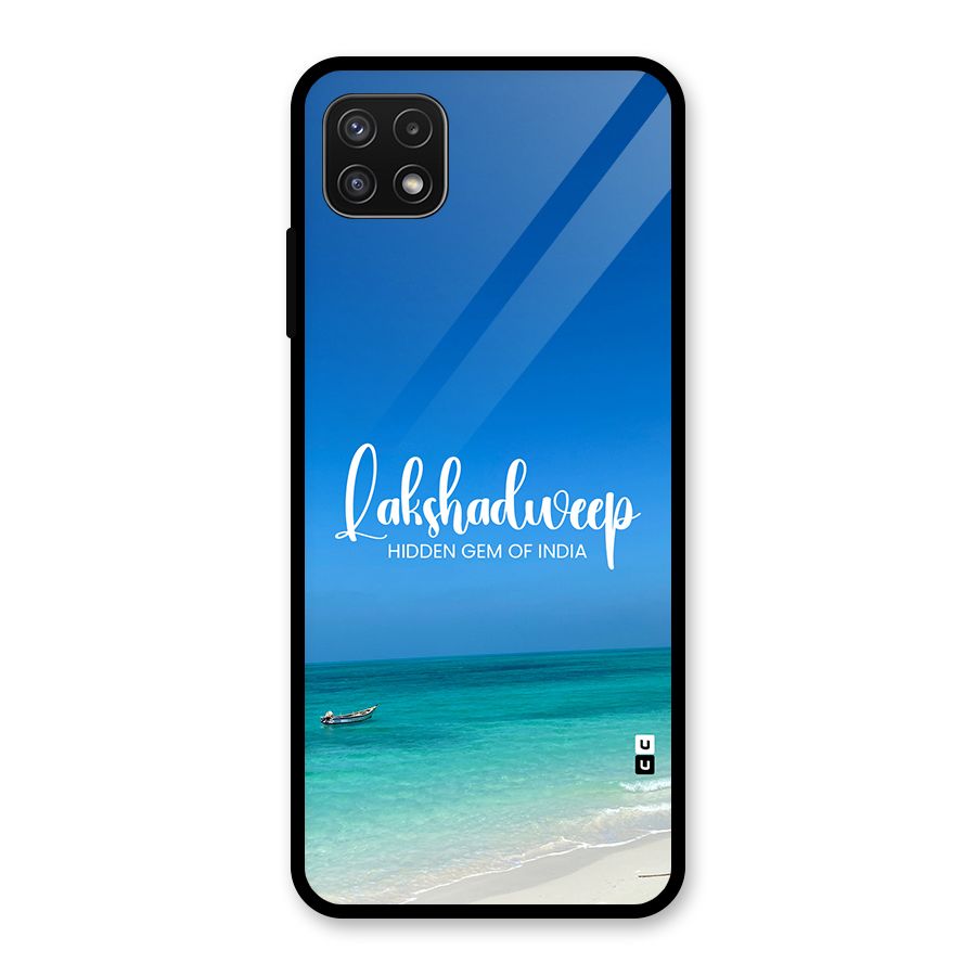 Lakshadweep Hidden Gem Glass Back Case for Galaxy A22 5G