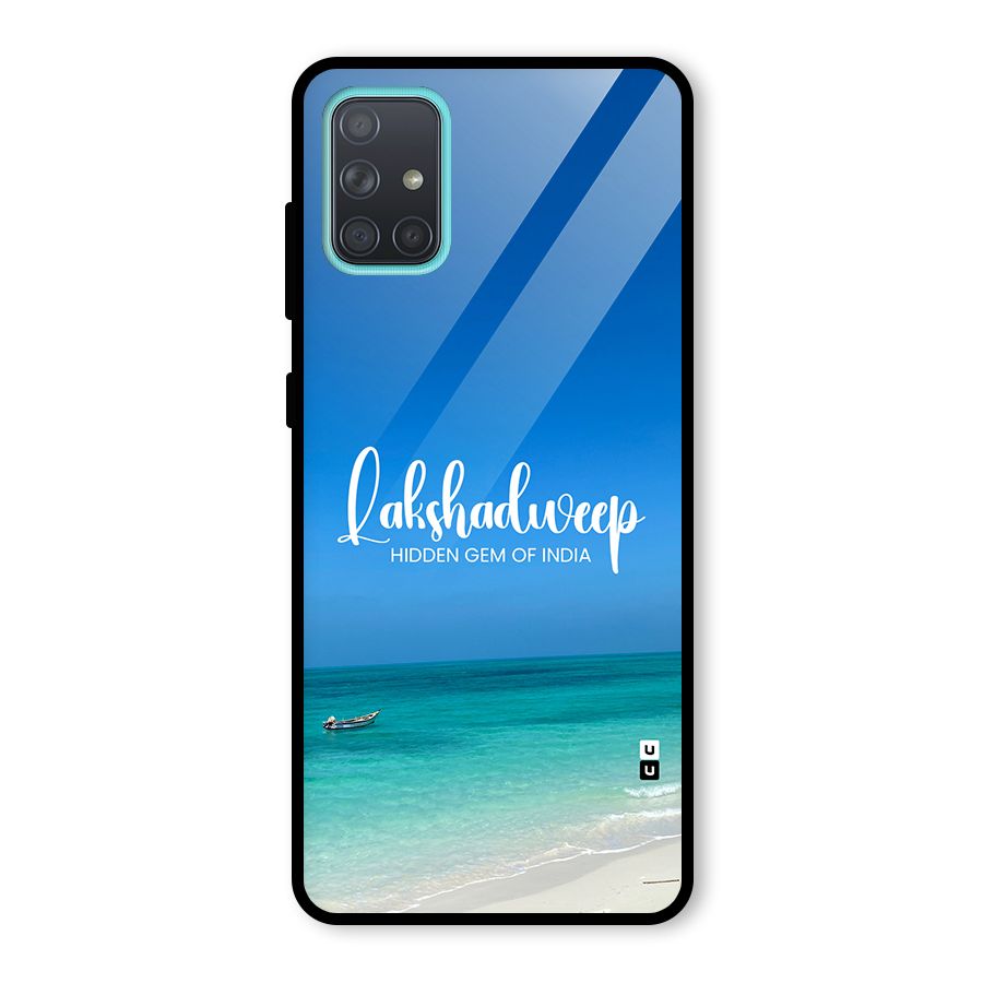 Lakshadweep Hidden Gem Glass Back Case for Galaxy A71