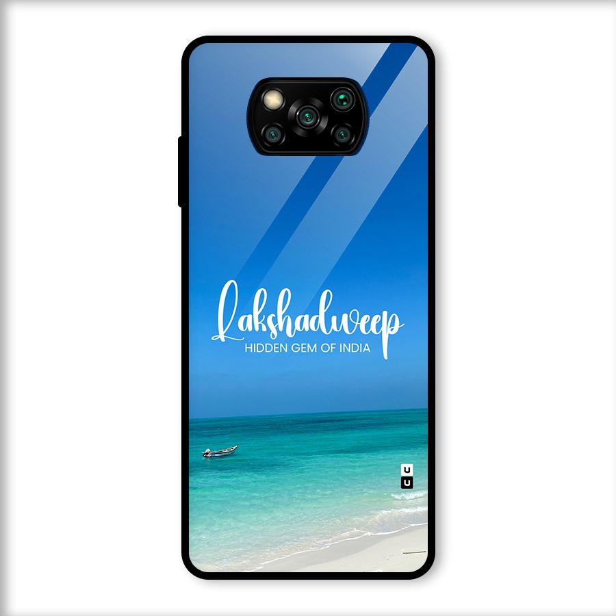 Lakshadweep Hidden Gem Glass Back Case for Poco X3