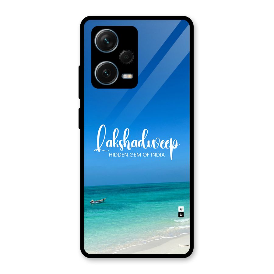 Lakshadweep Hidden Gem Glass Back Case for Redmi Note 12 Pro Plus 5G