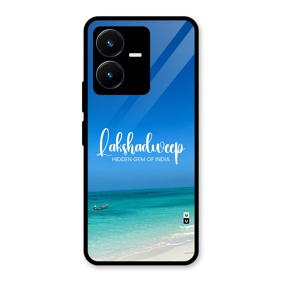Lakshadweep Hidden Gem Glass Back Case for Vivo Y22s