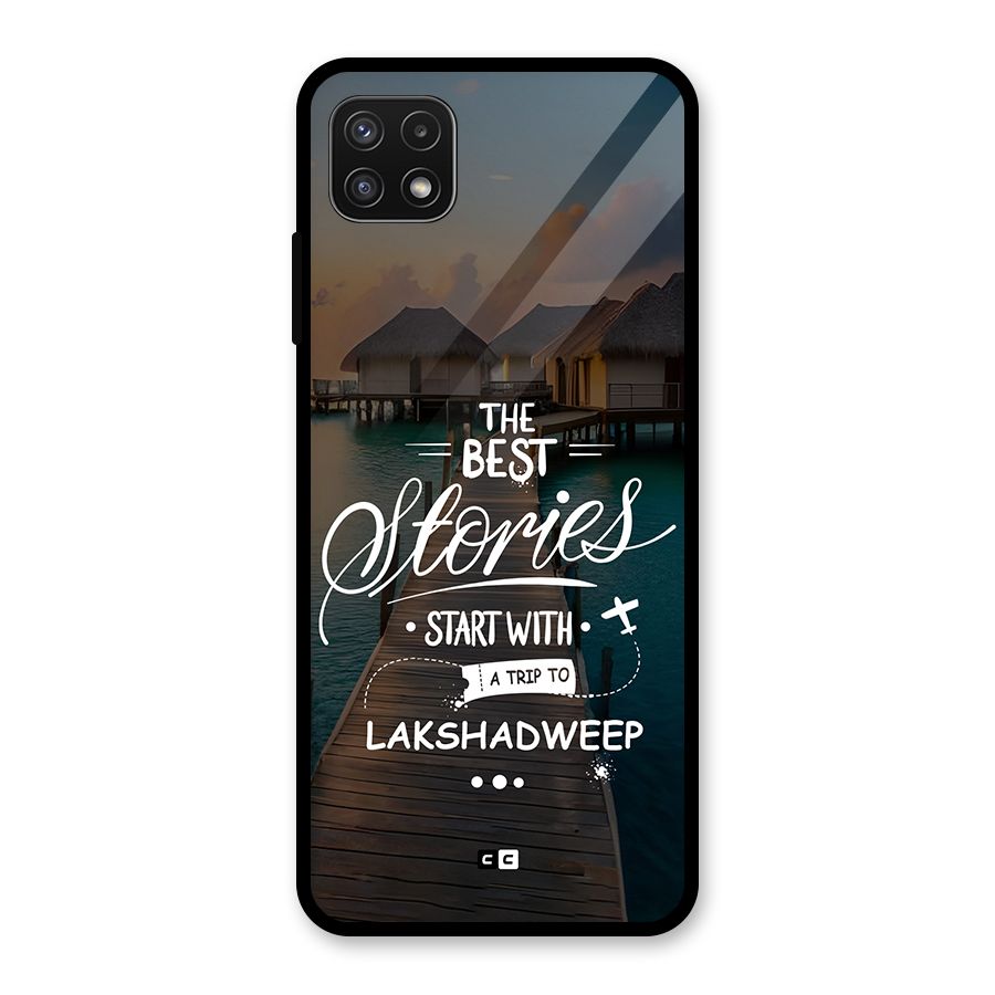 Lakshadweep Stories Glass Back Case for Galaxy A22 5G