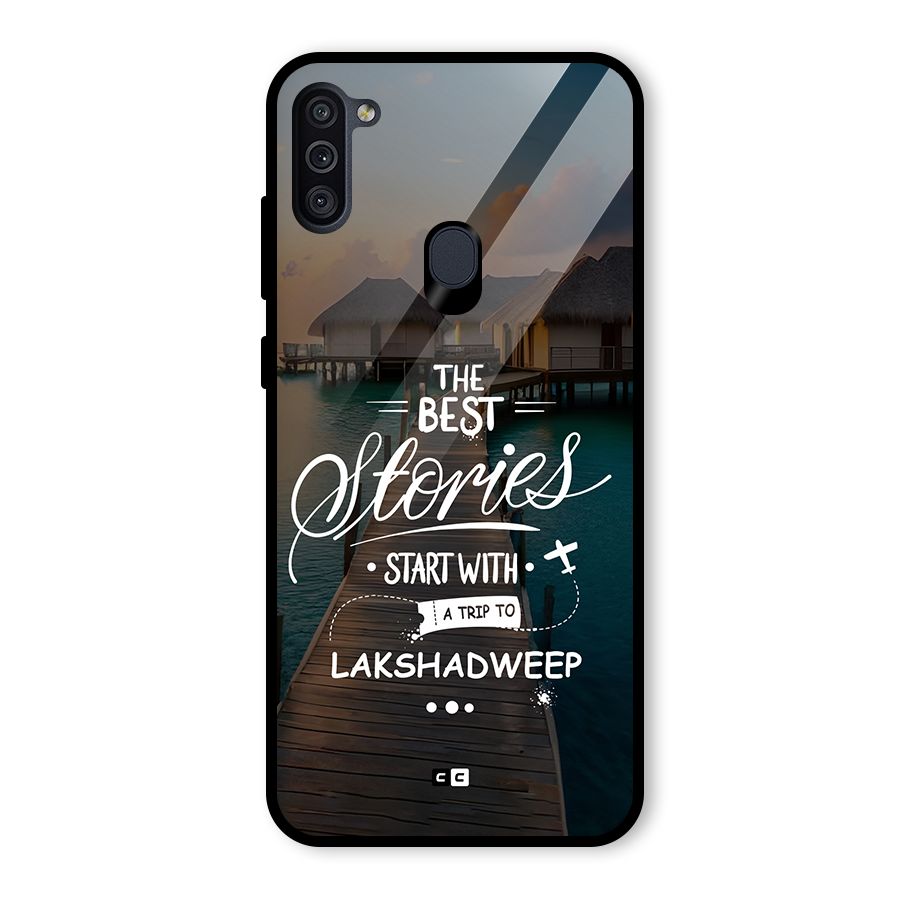 Lakshadweep Stories Glass Back Case for Galaxy M11
