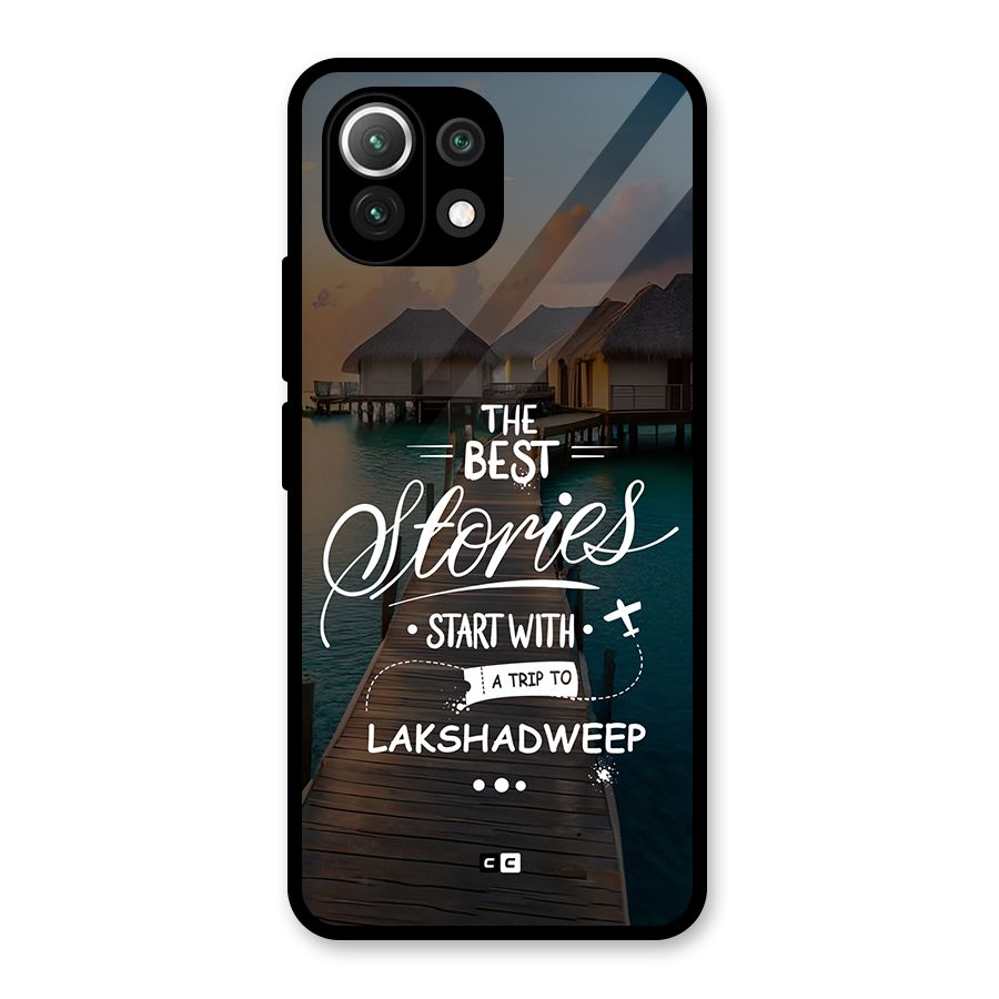 Lakshadweep Stories Glass Back Case for Mi 11 Lite