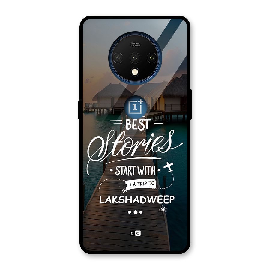 Lakshadweep Stories Glass Back Case for OnePlus 7T