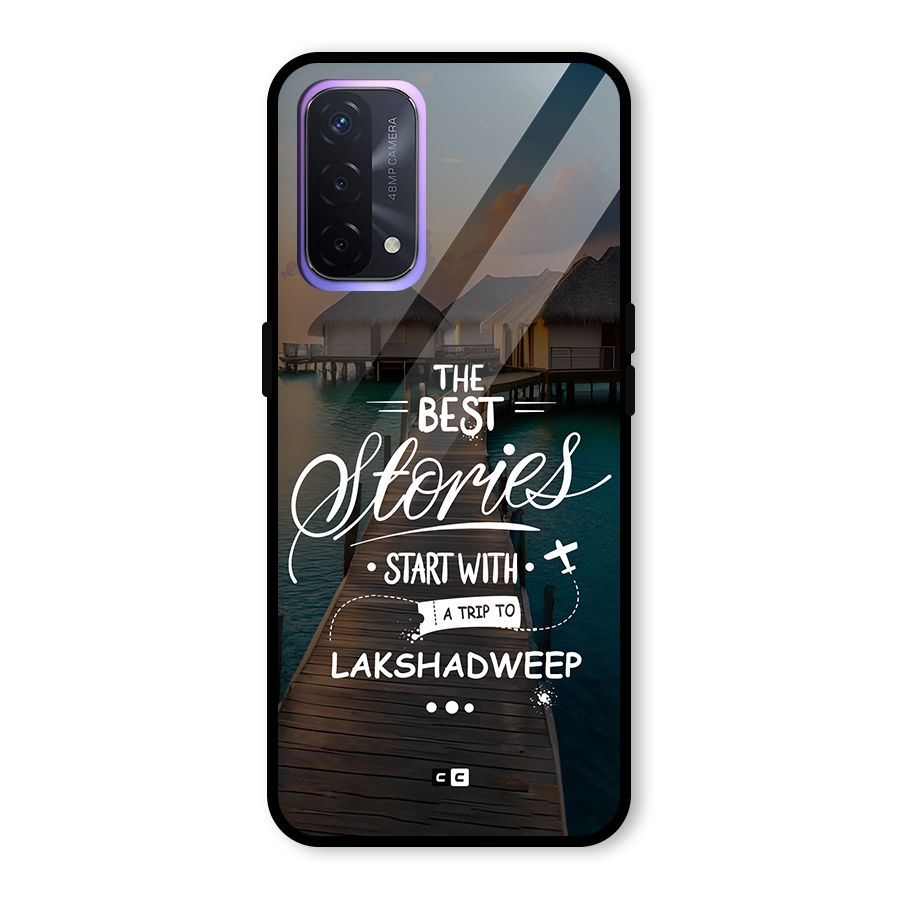 Lakshadweep Stories Glass Back Case for Oppo A74 5G