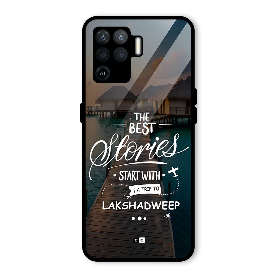Lakshadweep Stories Glass Back Case for Oppo F19 Pro