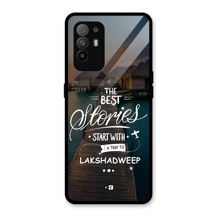 Lakshadweep Stories Glass Back Case for Oppo F19 Pro Plus 5G