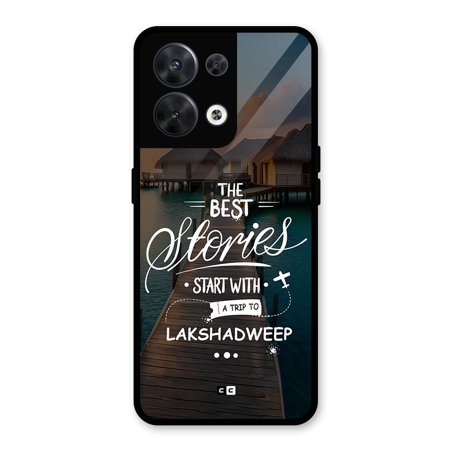 Lakshadweep Stories Glass Back Case for Oppo Reno8 5G