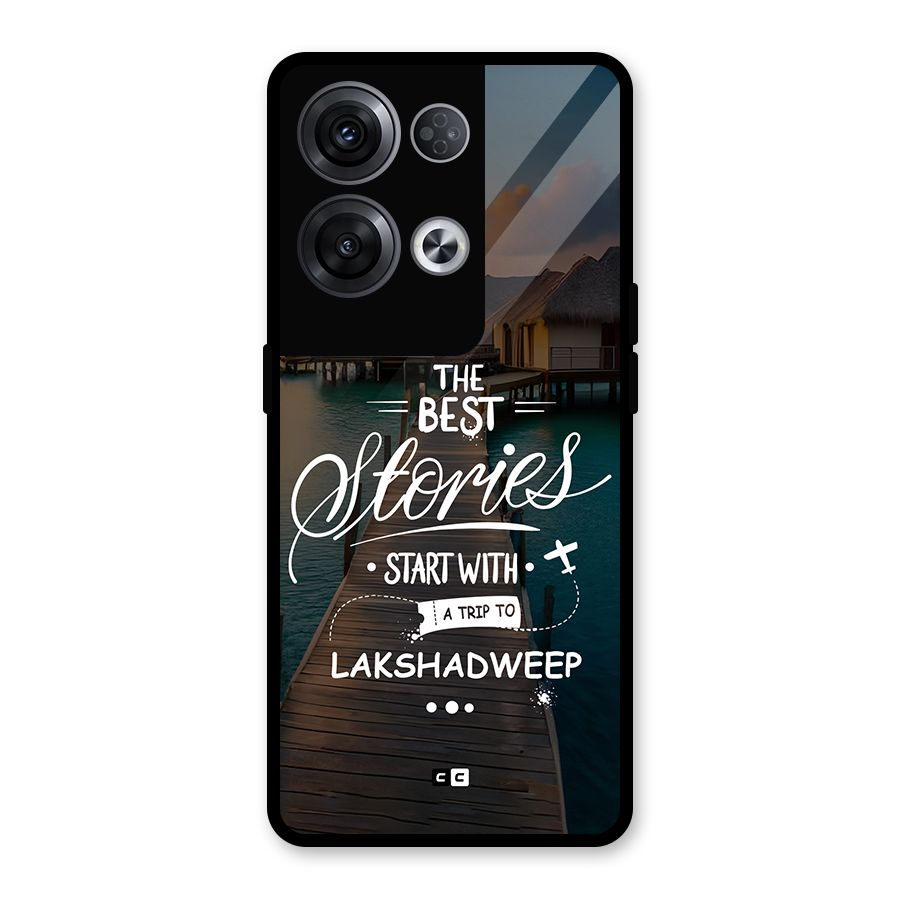 Lakshadweep Stories Glass Back Case for Oppo Reno8 Pro 5G