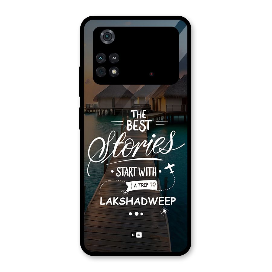 Lakshadweep Stories Glass Back Case for Poco M4 Pro 4G