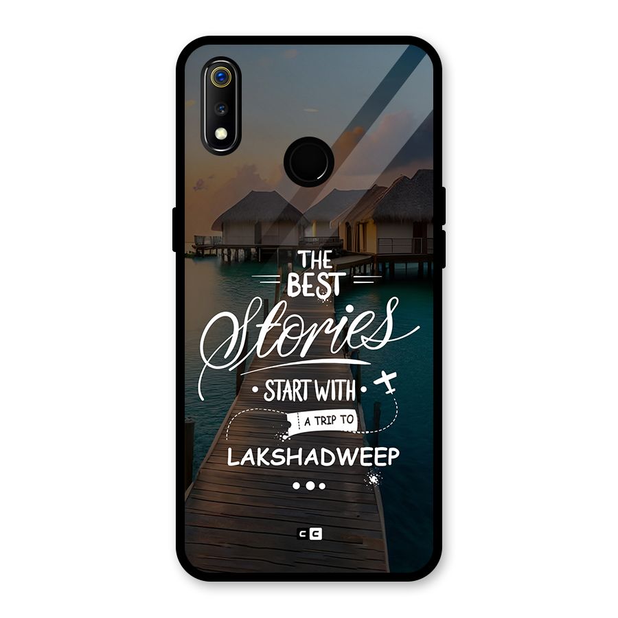 Lakshadweep Stories Glass Back Case for Realme 3