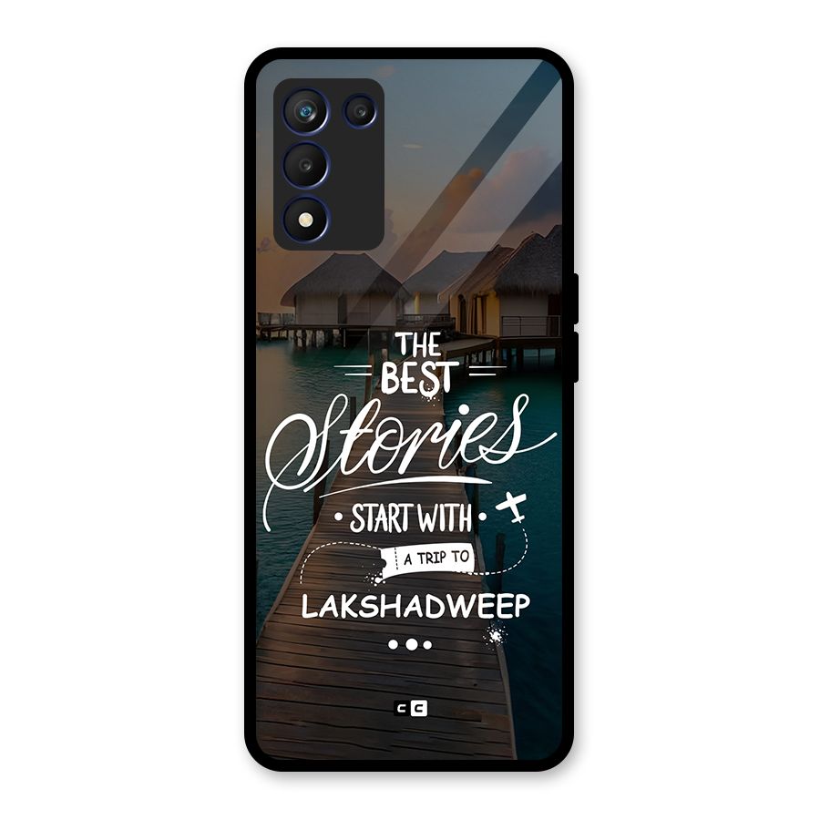 Lakshadweep Stories Glass Back Case for Realme 9 5G Speed