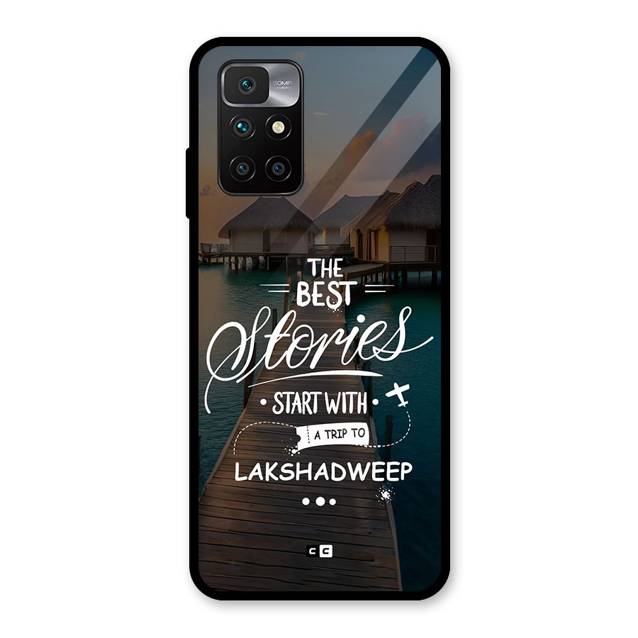 Lakshadweep Stories Glass Back Case for Redmi 10 Prime