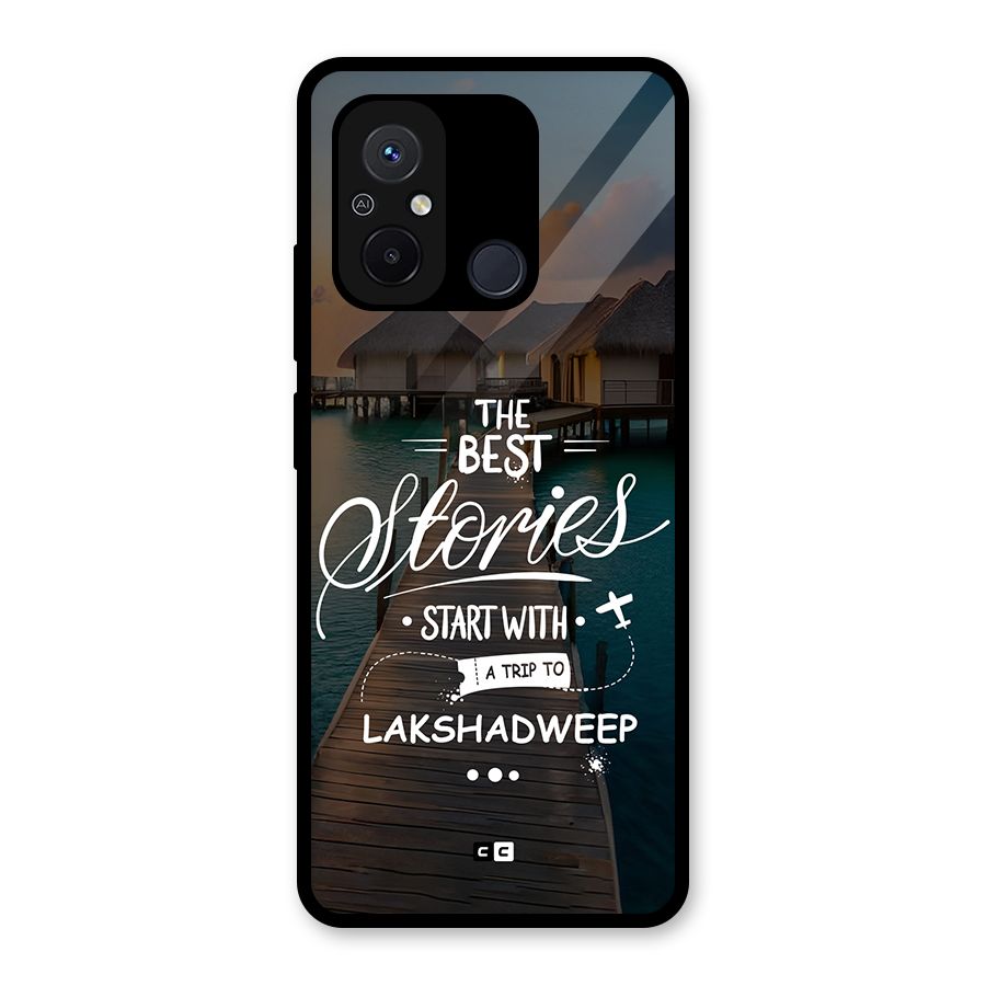 Lakshadweep Stories Glass Back Case for Redmi 12C