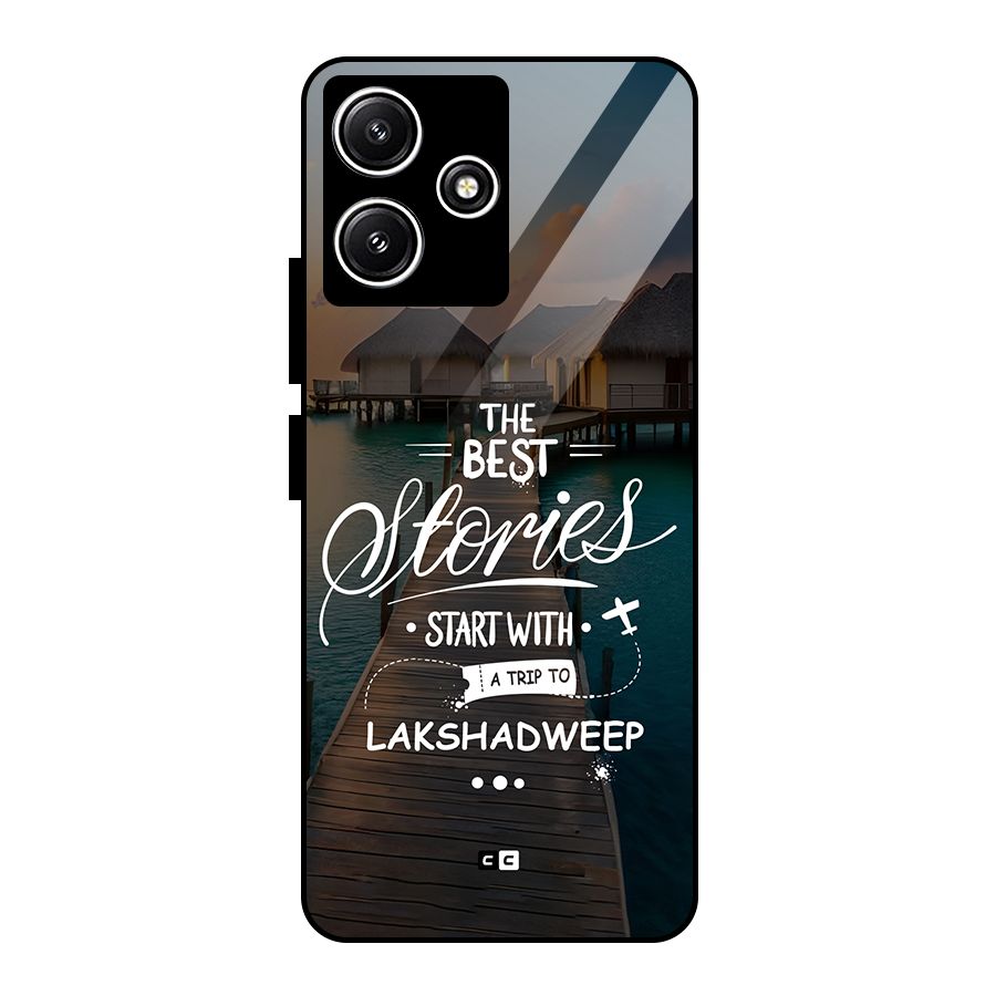 Lakshadweep Stories Glass Back Case for Redmi 12 5G