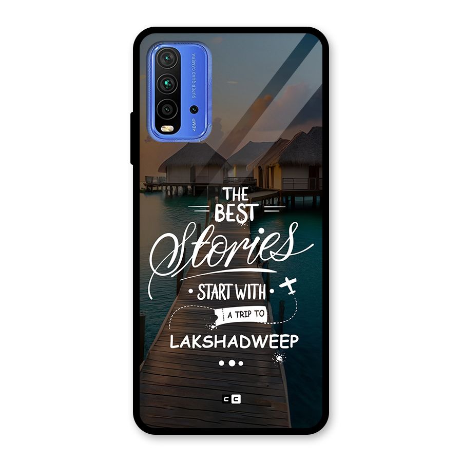 Lakshadweep Stories Glass Back Case for Redmi 9 Power