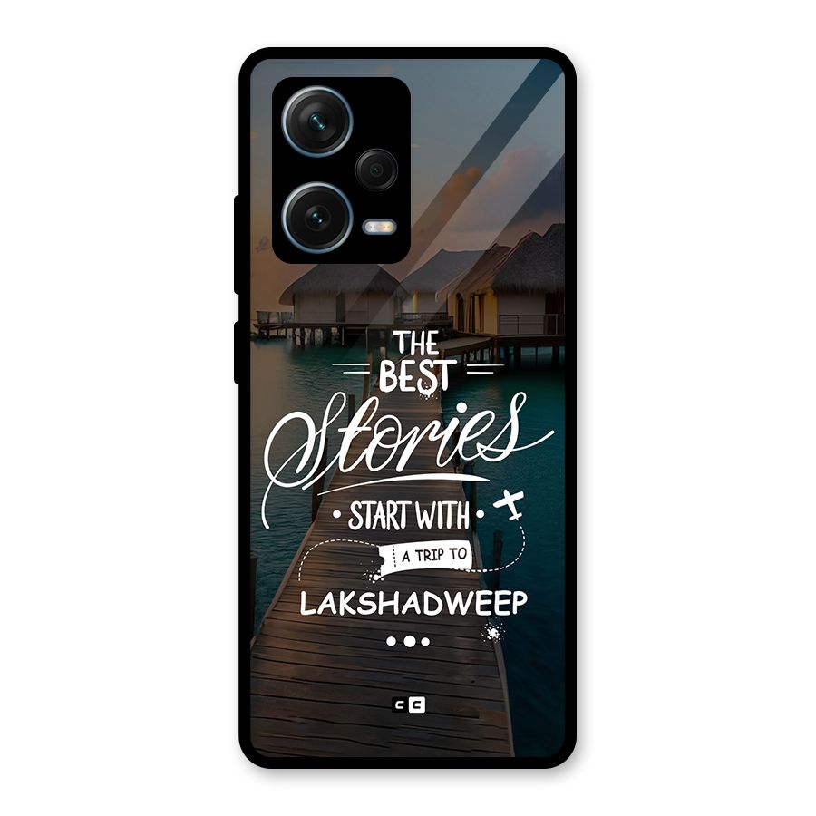 Lakshadweep Stories Glass Back Case for Redmi Note 12 Pro Plus 5G