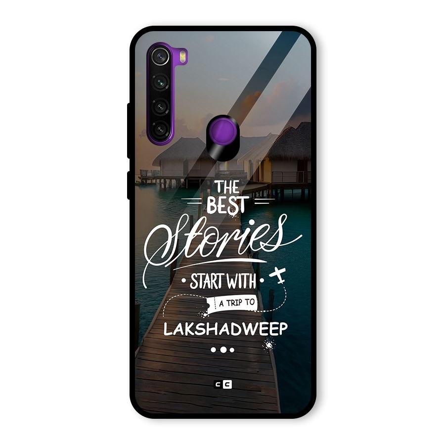 Lakshadweep Stories Glass Back Case for Redmi Note 8