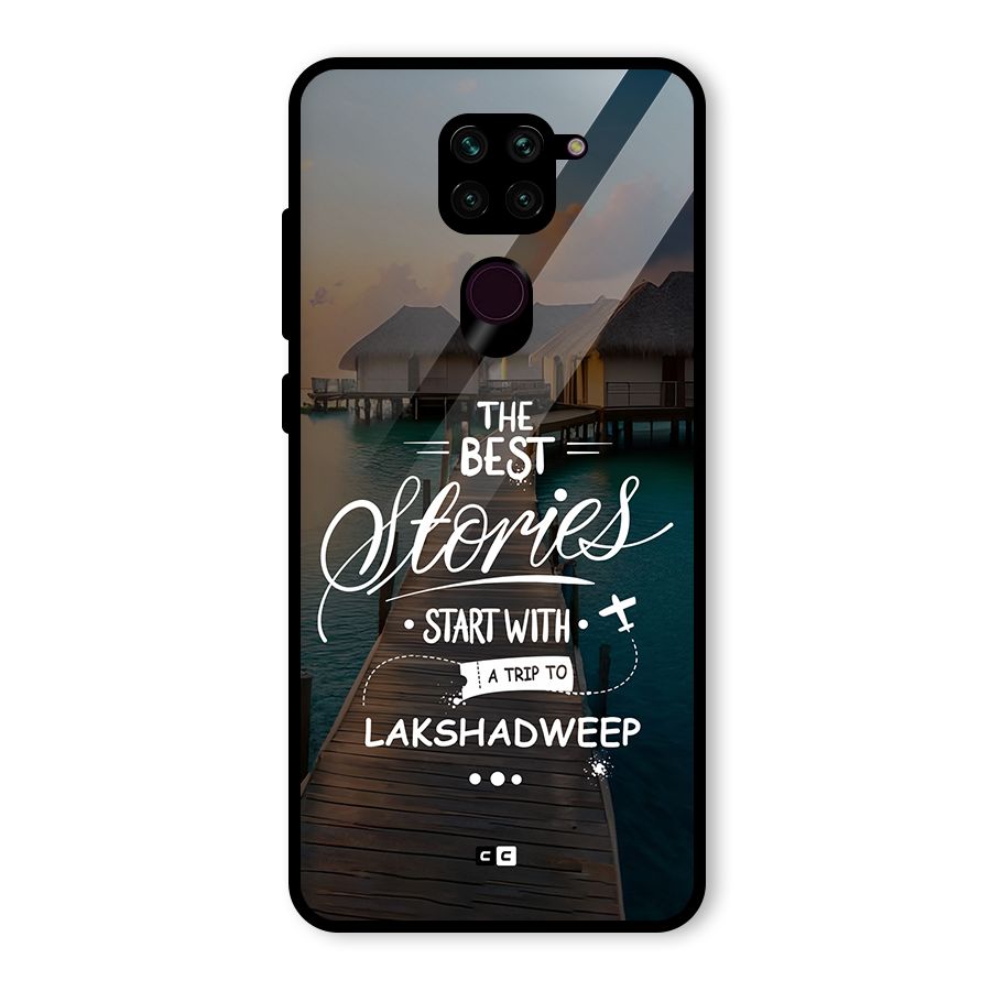 Lakshadweep Stories Glass Back Case for Redmi Note 9