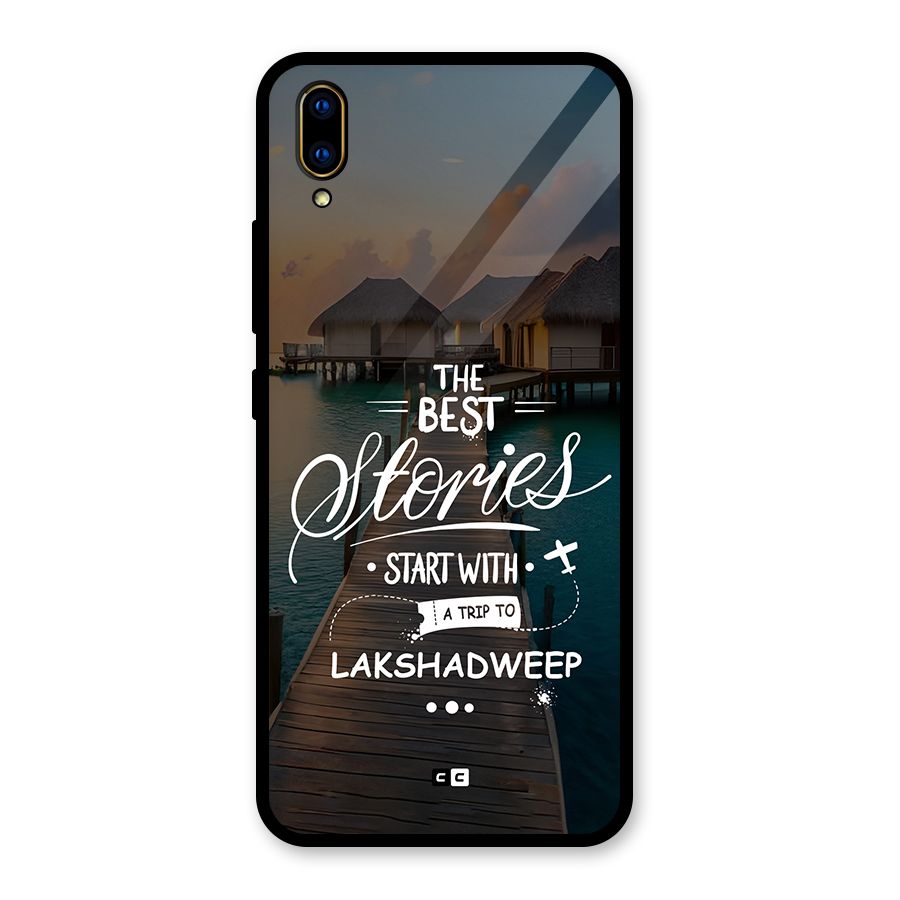 Lakshadweep Stories Glass Back Case for Vivo V11 Pro