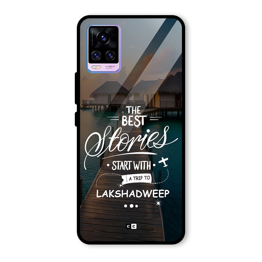 Lakshadweep Stories Glass Back Case for Vivo V20 Pro