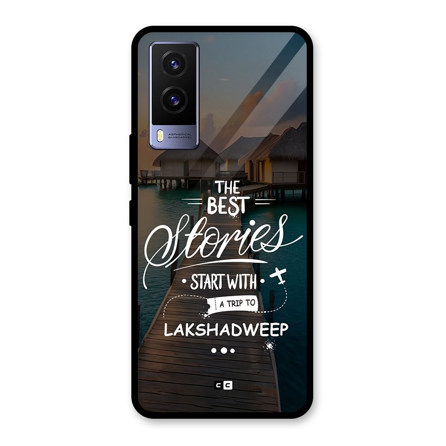 Lakshadweep Stories Glass Back Case for Vivo V21e 5G