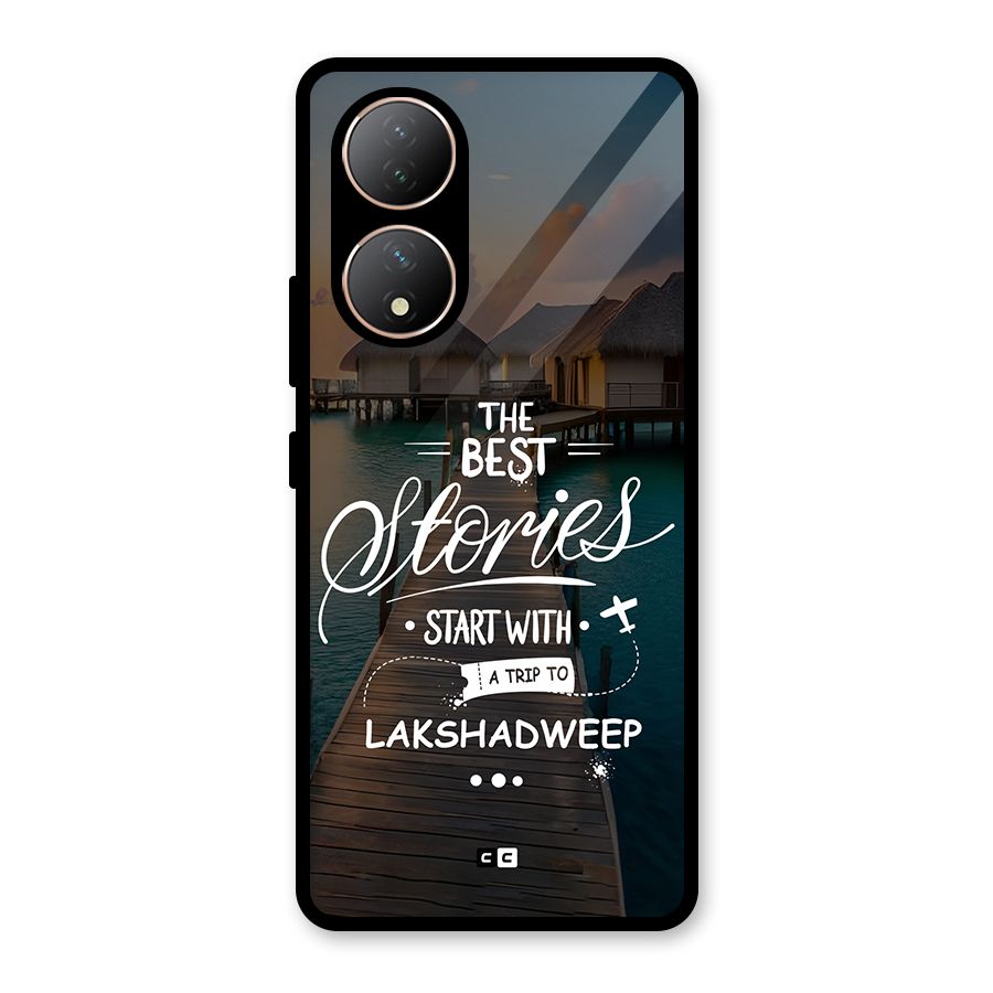 Lakshadweep Stories Glass Back Case for Vivo Y100A