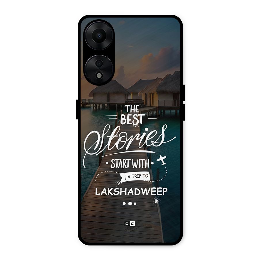 Lakshadweep Stories Metal Back Case for Oppo A78 5G