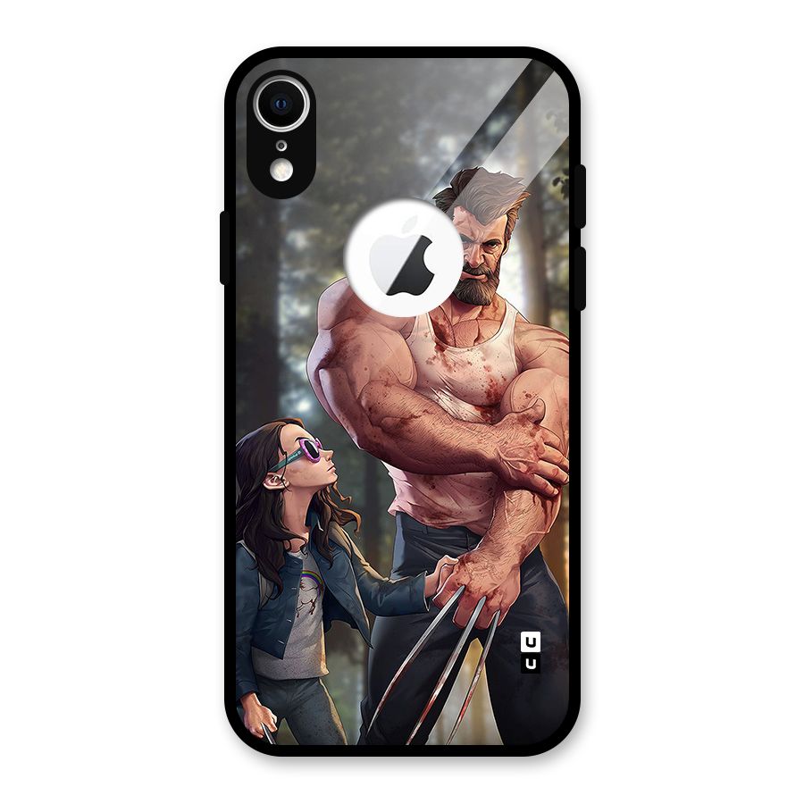 Laura Logan Glass Back Case for iPhone XR Logo Cut