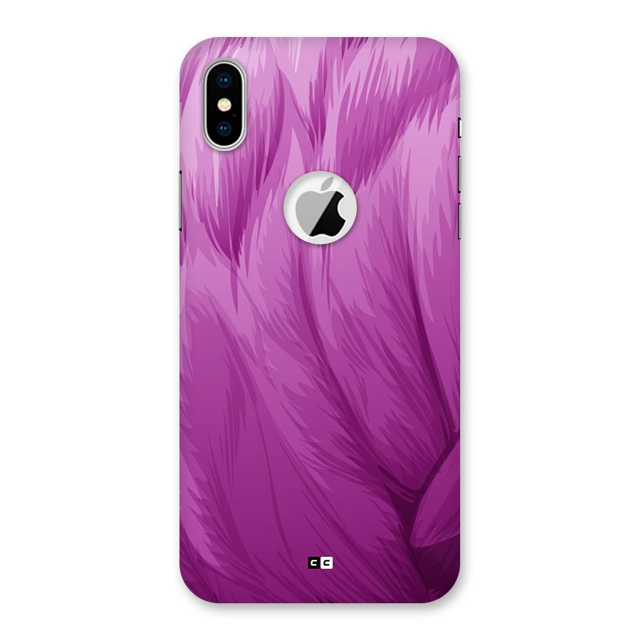 Lavender Furrs Back Case for iPhone X Logo Cut