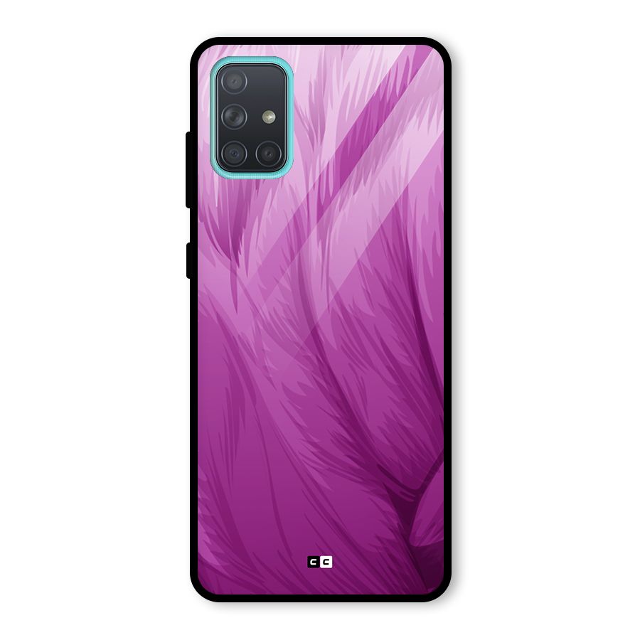 Lavender Furrs Glass Back Case for Galaxy A71