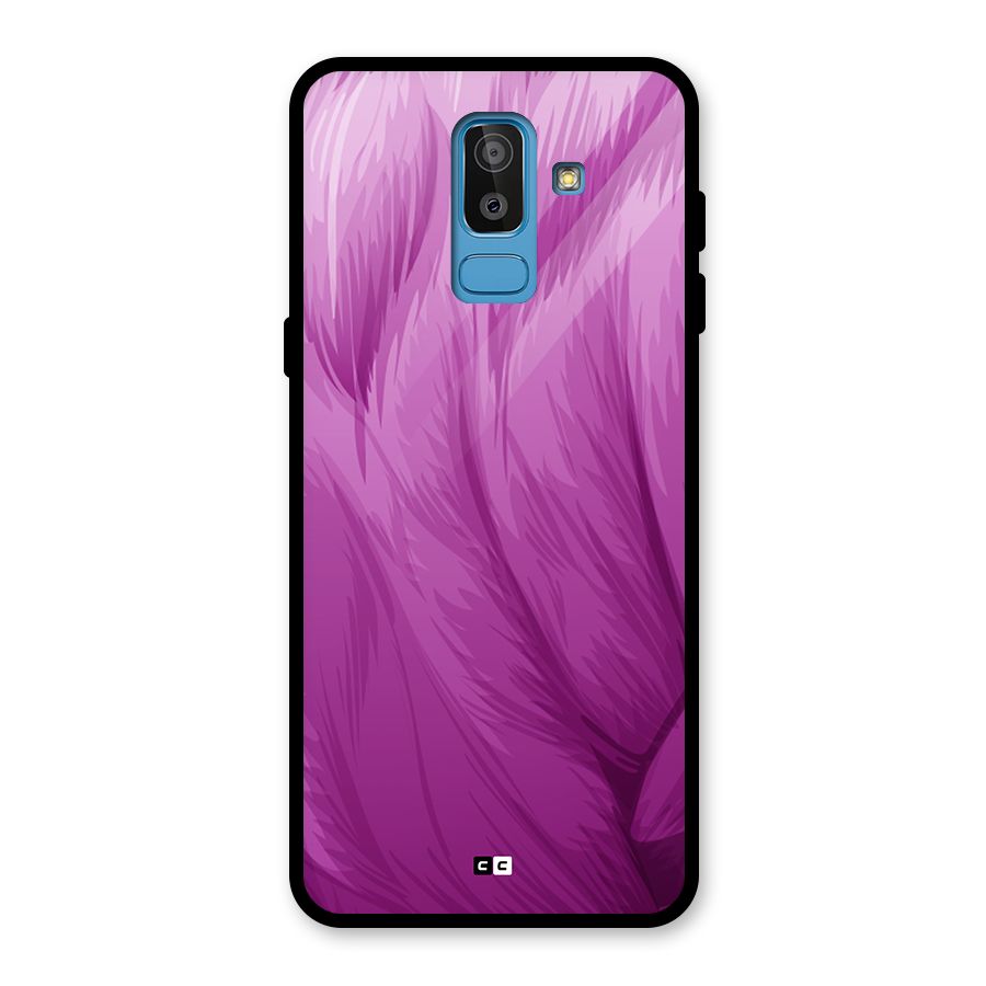 Lavender Furrs Glass Back Case for Galaxy J8