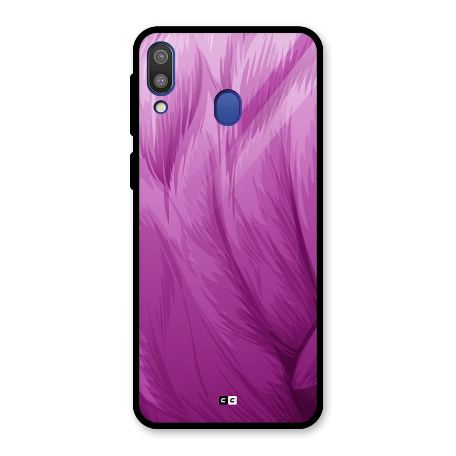 Lavender Furrs Glass Back Case for Galaxy M20
