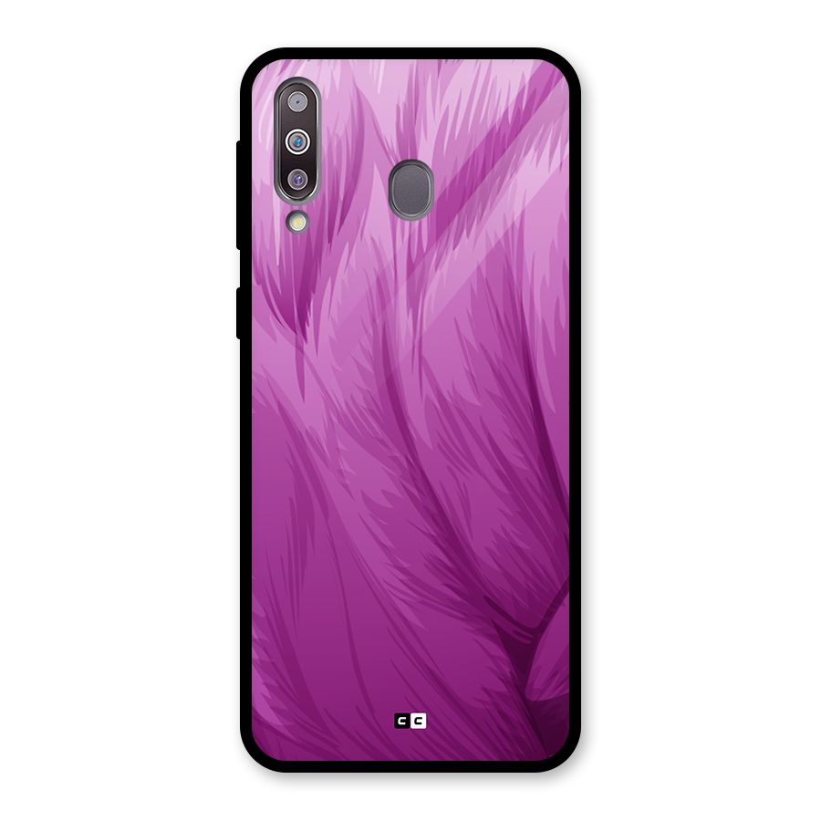 Lavender Furrs Glass Back Case for Galaxy M30