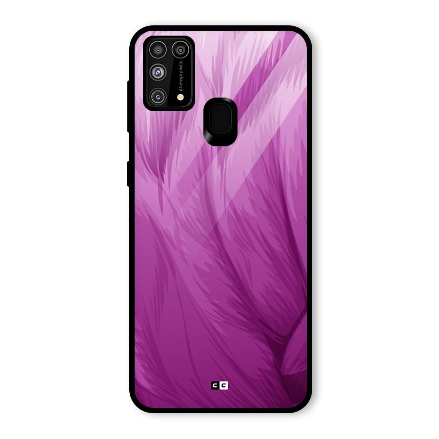 Lavender Furrs Glass Back Case for Galaxy M31