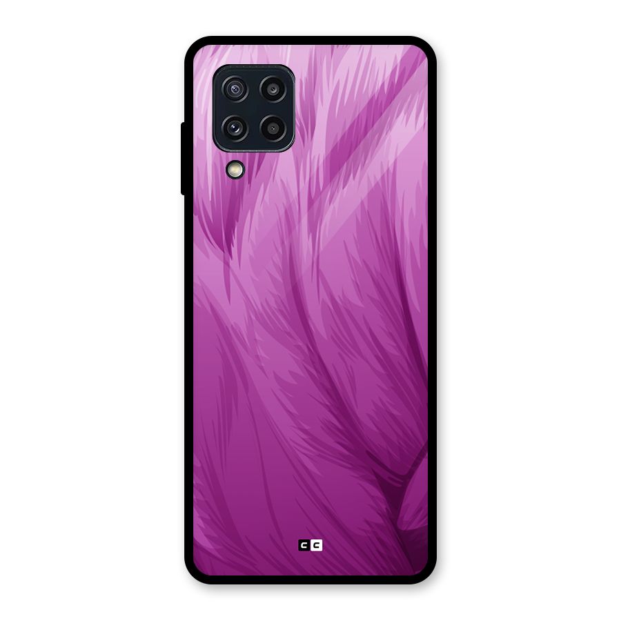 Lavender Furrs Glass Back Case for Galaxy M32