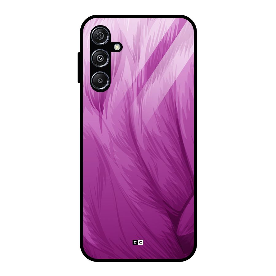 Lavender Furrs Glass Back Case for Galaxy M34 5G