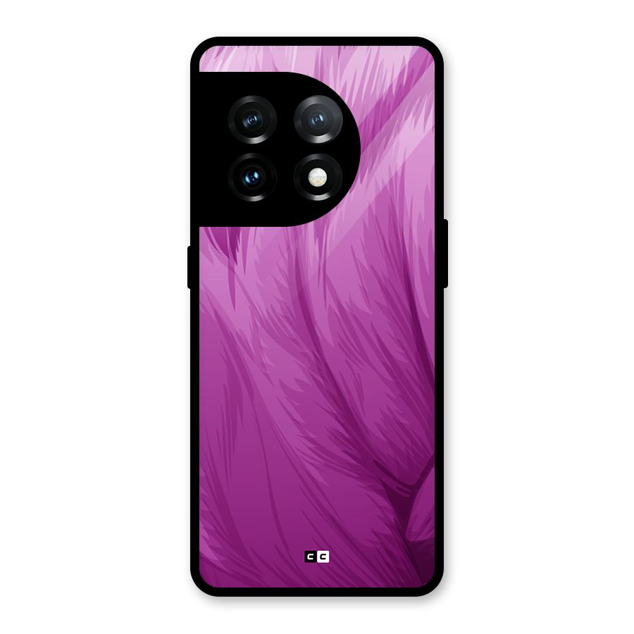 Lavender Furrs Glass Back Case for OnePlus 11