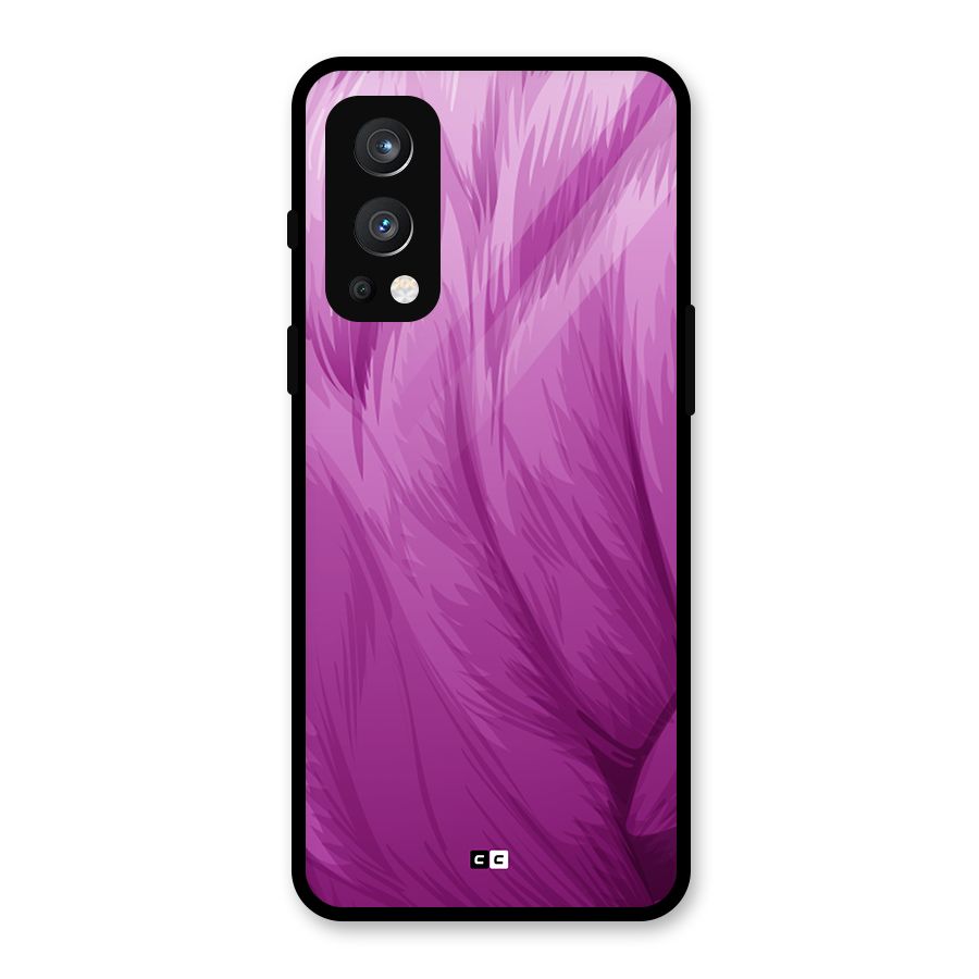 Lavender Furrs Glass Back Case for OnePlus Nord 2 5G