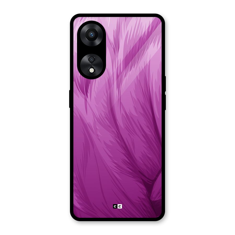 Lavender Furrs Glass Back Case for Oppo A78