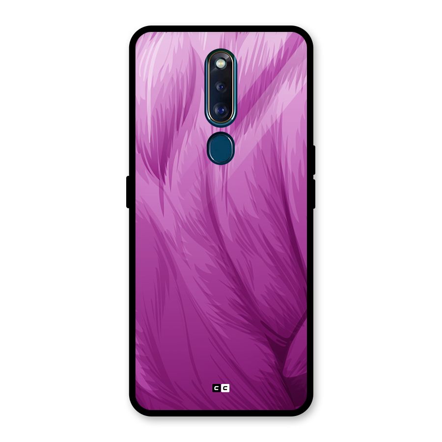 Lavender Furrs Glass Back Case for Oppo F11 Pro